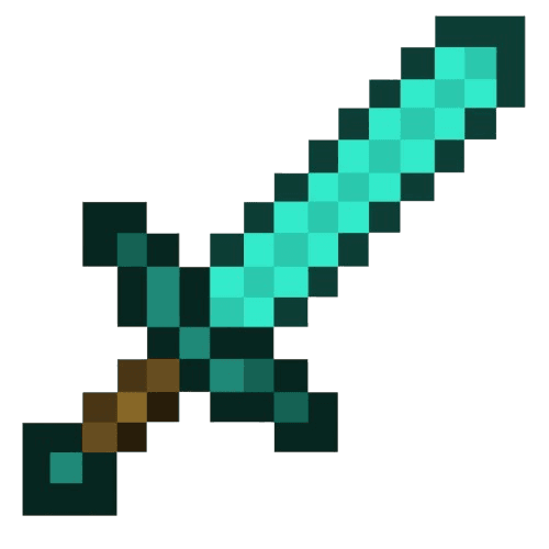KEY CHAIN SWORD MINECRAFT 4x4 1 Sisi - Baca Deskripsi